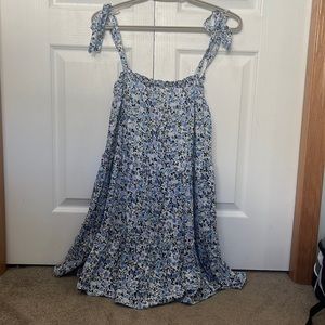 Blue floral dress